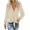 Beige, variant on JGTDBPO Tops for Women 2023 Lace Patchwork Long Sleeve V Neck Loose Casual Solid Color Hem Lace-up Loose Blouses Tops T Shirts Blouse Shirt Tunic Tops
