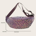 thumbnail image 2 of BLEEUS Women Bag Women Fanny Pack Pu Leather Sequin Coin Purse Single Shoulder Bag Chest Bag, 2 of 10
