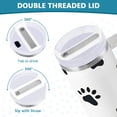 thumbnail image 3 of Yayeee 40oz Stainless Steel Tumbler with Straw and Handle Double-Wall Insulated Travel Water Bottle, Black Cartoon Cat Paw, 3 of 8