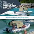 thumbnail image 5 of KNOX 3 Bow Bimini Top Sidewalls for KNOX Bimini Tops for Boats, 900D Solid Canvas Side Blocks with Adjustable Straps, Stainless Steel Mounting Hardware, 60"L x 26"H, Sand, 5 of 6