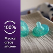 Philips Avent Soothie Baby Pacifiers - 100% Silicone Pacifiers For Babies 0-3 Months, One-Piece Design, Bpa-Free, Extra Durable, Green, 4 Pack, Model SCF190/41