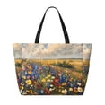 thumbnail image 2 of Disketp Vibrant Wildflower Meadow Bolsa de Playa de Gran Capacidad, Bolso Impermeable y a Prueba de Arena para Mujer, Ideal para Playa, Piscina y Natación, 2 of 7