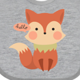 thumbnail image 4 of Inktastic Cute Fox Hello Boys or Girls Baby Bib, 4 of 4