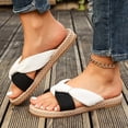 thumbnail image 2 of DAFEI Women's Flat Sandals Versatile and Stylish Denim Slip Student Sandals for Summer., 2 of 7