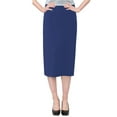 thumbnail image 5 of Women's Basic Modest 26" Below the Knee Length Midi Stretch Knit Straight Skirt, 5 of 11