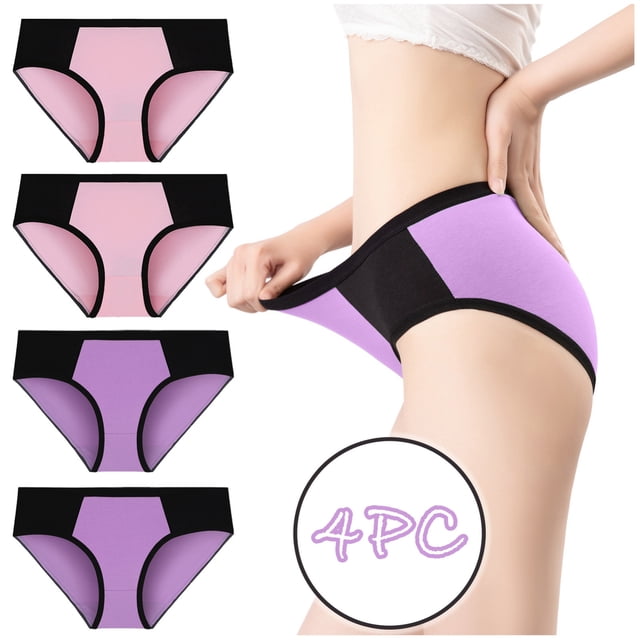 Intimates Women Solid Color Patchwork Briefs Panties Underwear Knickers Bikini Underpants XXL