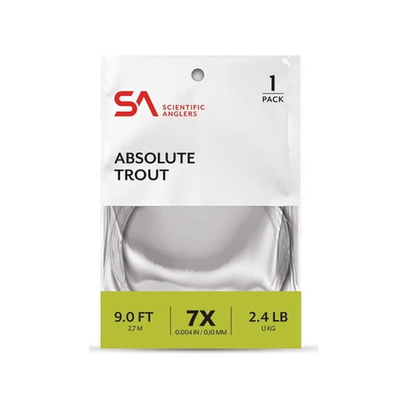 Scientific Anglers Absolute Trout Leader 4X 9' 3PK