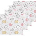 thumbnail image 2 of SKYSONIC Cat Washcloths Set of 4, Highly Absorbent Soft Cotton Fingertip Towels for Bathroom, Kitchen, Gym, Spa, Home Decor 12 x 12 Inch, 2 of 7