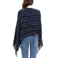 thumbnail image 4 of LELINTA Womens Fringe Tassel Poncho Sweater Pullover Cardian Wrap Topper for Autumn Winter Season, One Size, 4 of 7