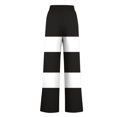 thumbnail image 3 of Women's Gradient Printed Wide Leg Pants High Waisted Drawstring Casual Trousers with Pockets, 3 of 4