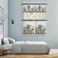 thumbnail image 5 of Spring Kitchen Curtains Sets for Windows 36 Inch Length, Farmhouse Pots Plant Leaves Wood Plank Black Plaid Rod Pocket Window Treatments Tier Curtains and Valances Set for Bedroom/Bathroom, 5 of 8
