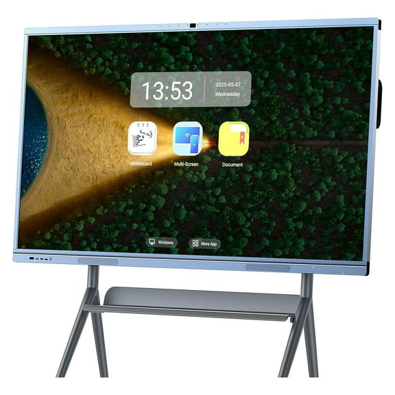 JYXCN Smart Board 65" 4K Multi-Touch Interactive Whiteboard Calendar with Camera Wireless Dual System Smartboard for Classroom, Office