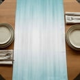 thumbnail image 5 of Table Runners 72 Inches Long Dress Scarves, Teal Green Ombre Farmhouse Kitchen Table Runner, Coffee Tablerunners, Contemporary Gradient Abstract Art 18x72 Inch, 5 of 9