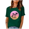 thumbnail image 1 of Birdeem Mode Femme Imprimé Col Rond Manches Courtes T-Shirt Blouse Ample, 1 of 4