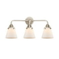 thumbnail image 5 of Innovations Lighting  Nouveau 2 Cone - 3 Light 24" Bath Vanity Light Clear/Brushed Satin Nickel, 5 of 5