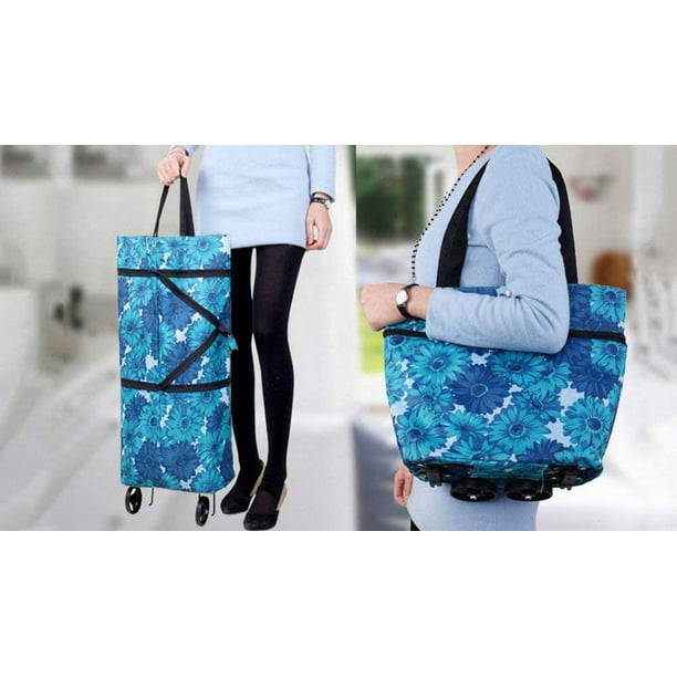 Bolsas Plegables Con Ruedas Bolsa De Compras Plegable Con Ruedas Carrito De Compras Plegable Bolsas De Compras Reutilizables Bolsas De Comestibles Bolsa Con Ruedas Para Carrito De Compras ER | Bodega Aurrera
