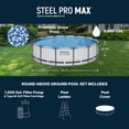 thumbnail image 4 of Bestway Steel Pro MAX 15'x42" Metal Frame Above Ground Pool Set w/ Pump, Ladder, & Cover, 4 of 9
