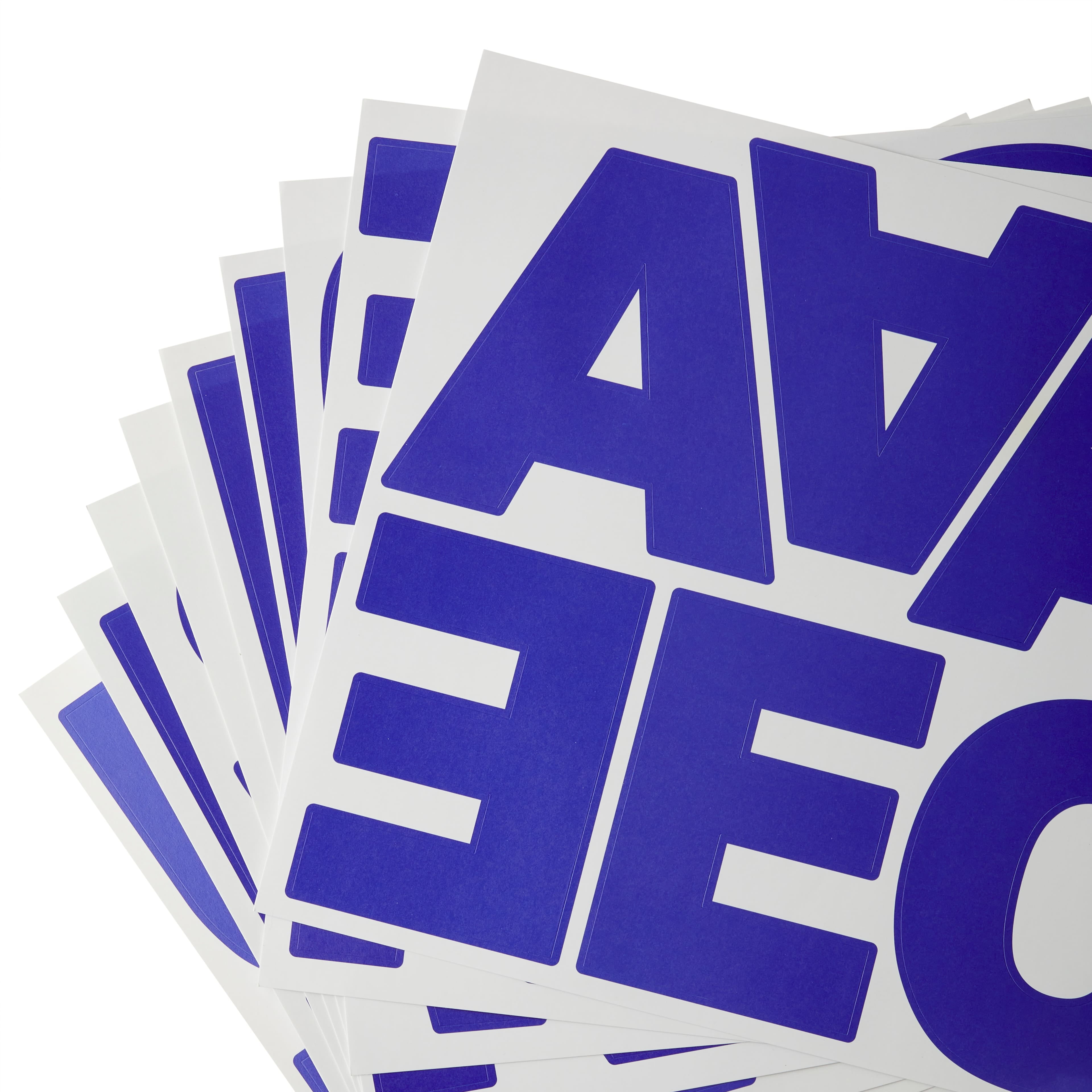 Recollections 4" Blue Block Alphabet Stickers, 12 Packs: 74 ct. (888 total)