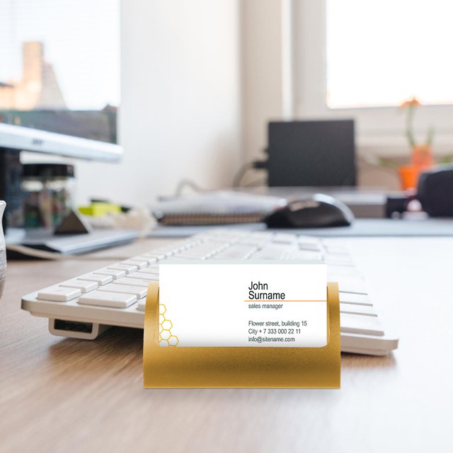 WEUVEB Portatarjetas De Negocios En Aleación De Color Dorado Para Escritorio Profesional