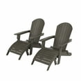 thumbnail image 5 of WestinTrends Tuscany 4-Piece HIPS Outdoor Folding Adirondack Seashell Chair With Folding Ottoman (Set of 2), Charcoal Gray, 5 of 5
