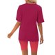 thumbnail image 4 of Blusas para las Mujeres Casual Impreso Cuello en V Manga Corta Blusa Pantalones Cortos, Conjuntos de Ropa para las Mujeres, 4 of 5