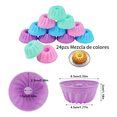 thumbnail image 5 of 24 Pcs Molde Rosca Silicona Capacillo Gelatina Repostería Malubero,  Multicolor, 5 of 5