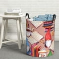 thumbnail image 6 of Fuzoiu Gnomes Books Tea Cups Print Circular Hamper,Laundry Basket with Handle,Collapsible Laundry,Dirty Clothes Storage Basket,for Bedroom Bathroom Dorm Living Room-Small, 6 of 6