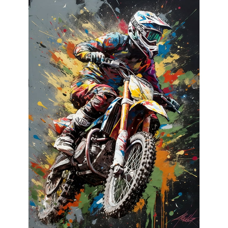 Dirt bike wall art hotsell