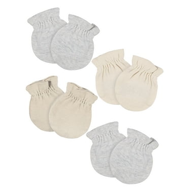 Gerber Baby Neutral 4-Pack Mittens, 0-6 Months