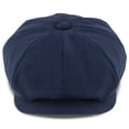 thumbnail image 4 of Walrus Hats Beckham Navy 8 Panel Newsboy Cap – Lightweight 100% Cotton Flat Cap for Men with Double Snap Brim, Grosgrain Sweatband, Polyester Lining & Removable Side Pin, 4 of 6
