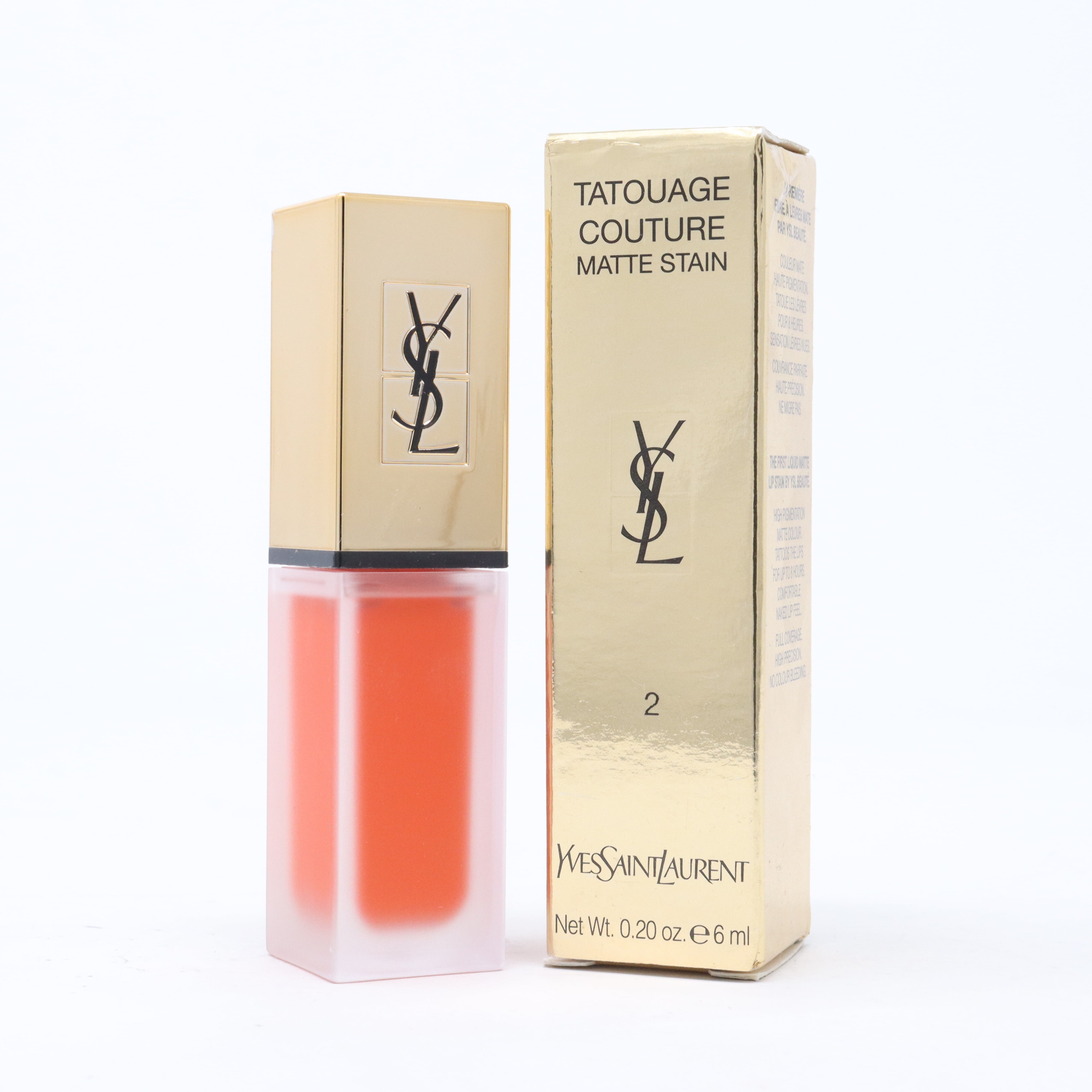 Yves Saint Laurent Tatouage Matte Lip Stain 0.20oz 34 Crimson Rivals New