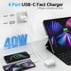 thumbnail image 4 of Bloque de carga TT&C de 40 W, 4 puertos USB C PD+QC para iPhone y Galaxy, 4 of 7