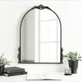 thumbnail image 7 of Kate and Laurel Myrcelle Traditional Arched Mirror, 21 x 26, Antique Black, Decorative Arch Vintage Mirror with Ornate Garland Detailing along the Crown and Edges of the Frame, 7 of 7