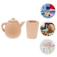 thumbnail image 3 of AURARMLET 1 Set Khaki Wooden Adorable Childrens Tea Set for Home Decoration Miniature Design, 3 of 6