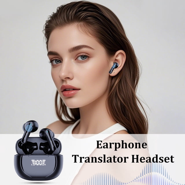 Translator Earbuds,Translate Earbuds Real Time 150 Language Translator Earbuds Device Smart Voice Translator Earphone, Simultaneous Translation Bluetooth 5.3