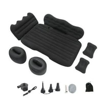 Miulika Generic Car Inflatable Mattress Bed Back Seat Bed Automotive Camping Auto Road Trip Pillow Portable SUV Backseat Sleeping Bed Black