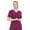 WINE, variant on HEAL+WEAR Women’s Crossover Zip Front Scrub Top 4-Way Stretch Multi-Pocket Medical Workwear