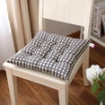 thumbnail image 5 of Square Chair Cushion Thick Seat Pad Checkered Floor Pillow Soft Support Purple White Stripe Indoor Outdoor Use,Purple, 5 of 6