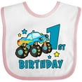 thumbnail image 3 of Inktastic 1st Birthday Monster Truck Boys Baby Bib, 3 of 4