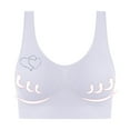 thumbnail image 2 of Plus Size Womens Bras Seamless No Underwire Push-up Breathable Full Coverage Bras Women's Tank Sports Underwear White XXL, 2 of 7