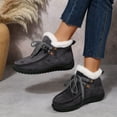 thumbnail image 6 of RUIYANQI Women's Suede Fleece Lined Ankle Boots - Lace Up Warm Winter Booties, Trendy Comfortable House Shoes, Stylish Cozy Indoor Outdoor Footwear Gray Women Sandal, 6 of 9