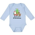 thumbnail image 3 of Inktastic Baby's 1st Christmas with Santa Reindeer and Tree Boys or Girls Long Sleeve Baby Bodysuit, 3 of 5