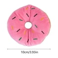 thumbnail image 3 of SouMaox Plush Donut Squeaky Dog Chew Toy, Soft Interactive Pet Toy for Boredom Relief, Durable Plaything for Aggressive Chewers, 3.93" Pink, 3 of 6