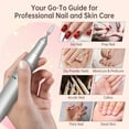 thumbnail image 6 of Sentryse Portable Nail Drill Electric File, 40000RPM Professional Rechargeable Nail E-File Machine with Bits & Base for Acrylic Nails Remove Nail Gel Polish Manicure for Salon Home, 6 of 10