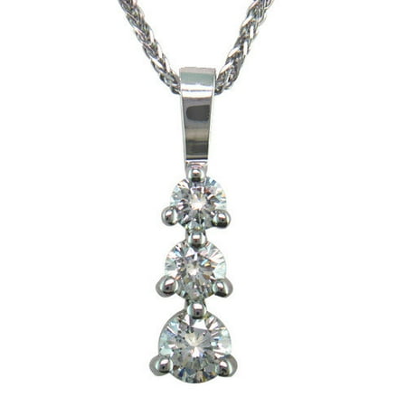 Precious Stars 14K Gold Round Brilliant Pendant