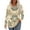 Beige#3, variant on Viikei Womens Lightweight Crew Neck Long Sleeve Top,Women's Spring/Summer Floral Printed Round Neck Long Sleeve T-shirt White S