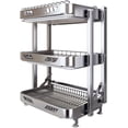 thumbnail image 1 of Dish Drainers Foldable Dish Rack,Dish Rack,304 Stainless Steel 3 Tier Dish Drying Rack with Drain Board,Utensil Holder,Cutting Board Holder,Rustproof Dish Drainer for Kitchen Countertop,, 1 of 1