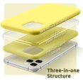 thumbnail image 4 of Compatible with iPhone 11 Pro Max Case 6.5 inches, Thickened Liquid Silicone Phone Case (with Microfiber Lining) for iPhone 11 Pro Max 2019, Yellow, 4 of 7