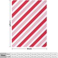 thumbnail image 2 of Peppermint Candy Cane Red Stripes Christmas Throw Blanket Comfy Blanket for Bed Decorative Graphic Autumn All Season for Adult Kids Girls 50"x70" Style, 2 of 6