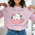 thumbnail image 2 of Cute Cats Coffee and Kitties My Perfect Blend Valentine Sweatshirt, 2 of 11